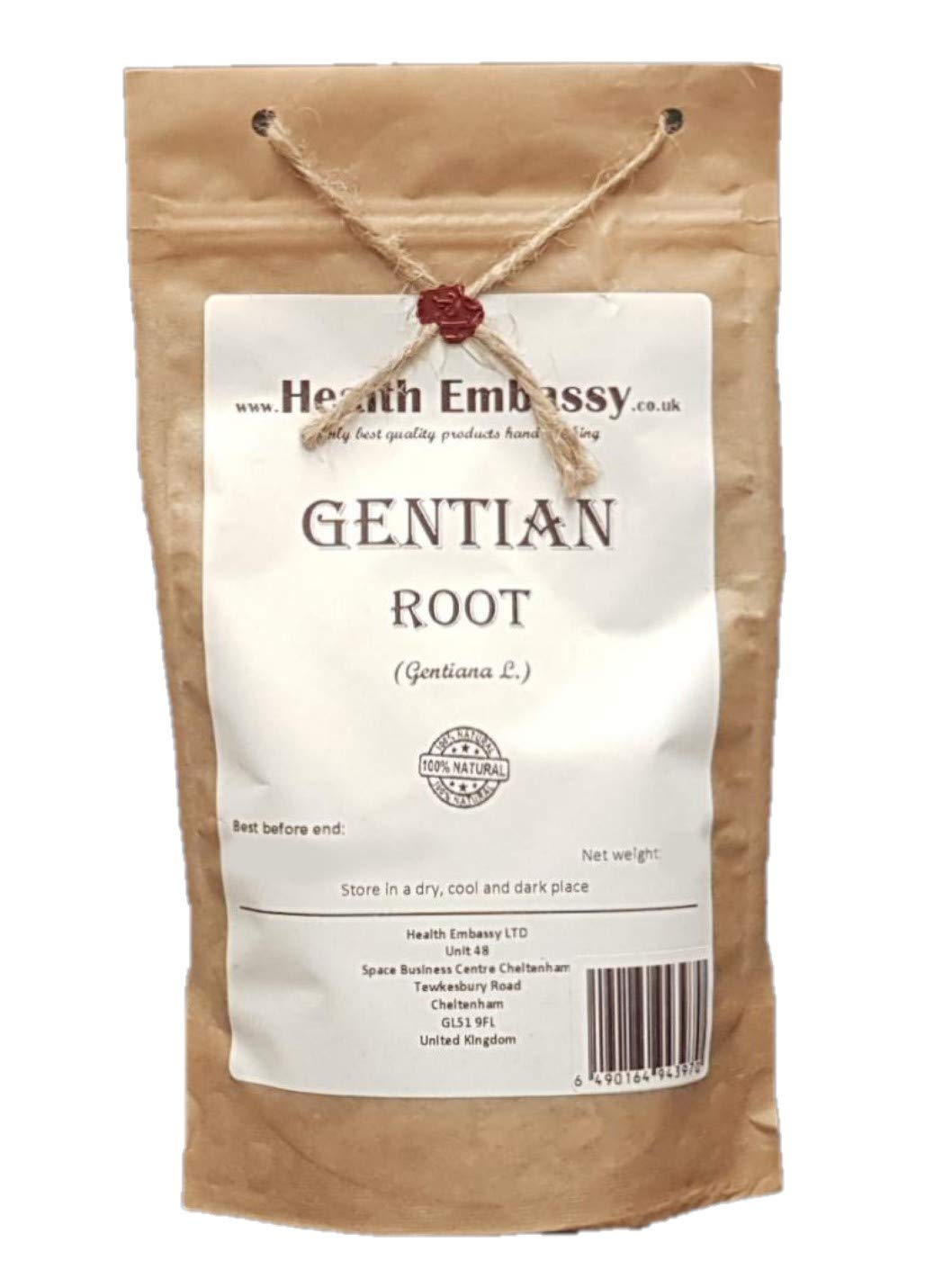 Gentian Root (Gentiana L) by Health Embassy - Natural Dried Herb, 100g