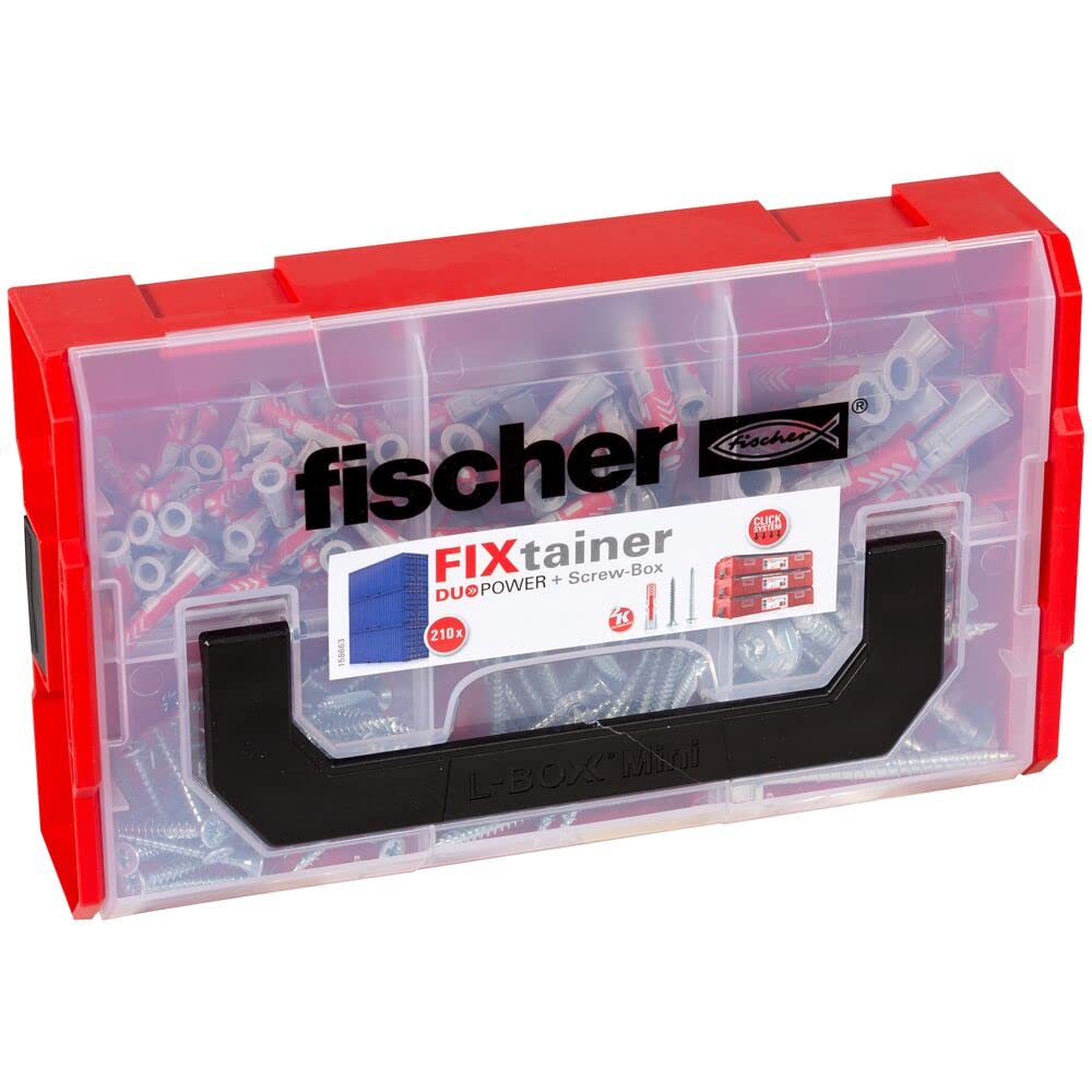 Fischer DUOPOWER Heavy Duty Wall Plugs with Screws - 536162 Masonry Anchors