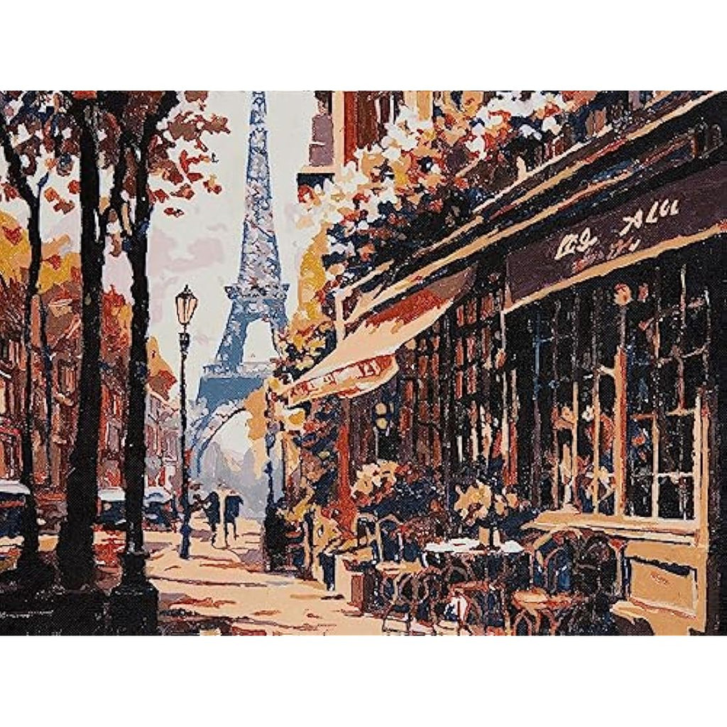 Dabble Paint by Numbers Kit for Adults - Floral Canvas with Frame