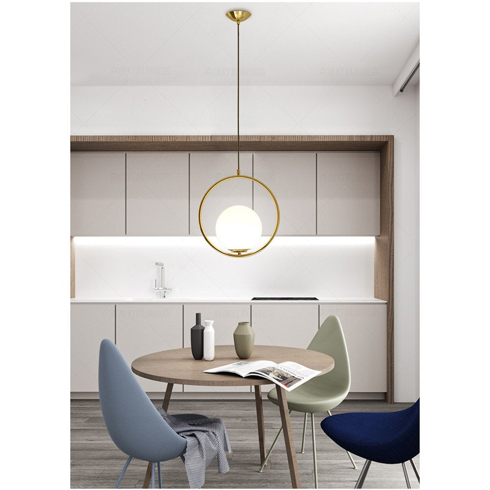 Jolof Store Modern Gold Spherical Pendant Light | Iron & Glass E27 Lamp