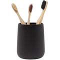 Yew Design Matte Black Toothbrush Holder – Rustproof Bathroom Organizer