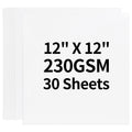 Jolof Store White Cardstock - 12x12 Heavyweight 230gsm Paper, 30 Sheets