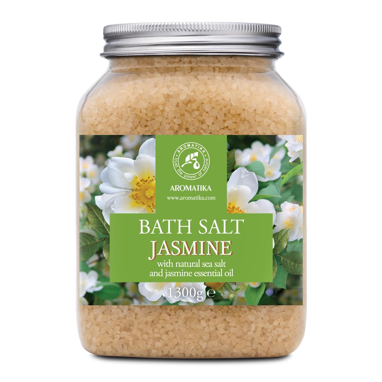 Jasmine Sea Salt Bath Soak – Relaxing Essential Oil – 1300g