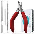 RONAVO Toenail Clippers for Thick Nails – Heavy Duty Stainless Steel Set