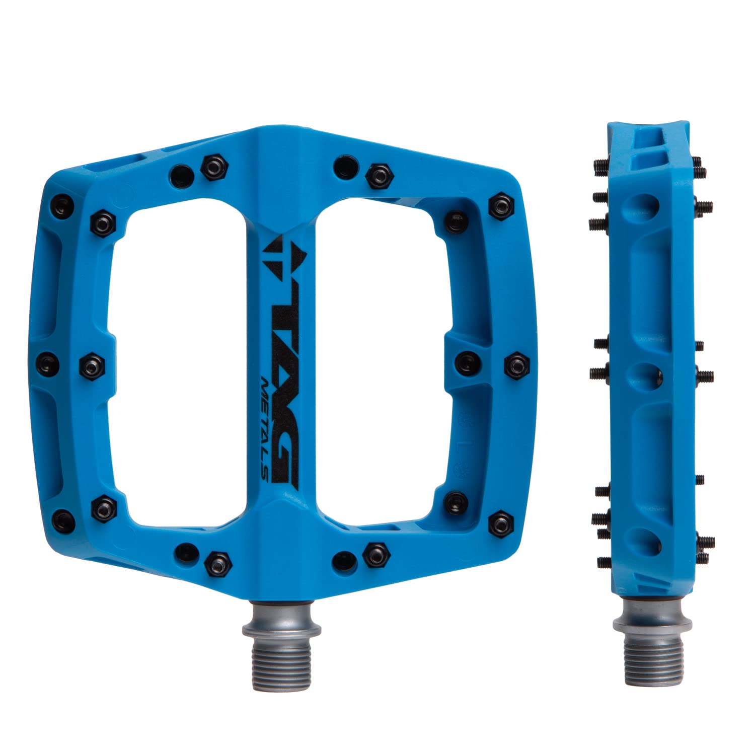 TAG Metals T3 Nylon MTB Platform Pedals – Lightweight Blue 9/16"