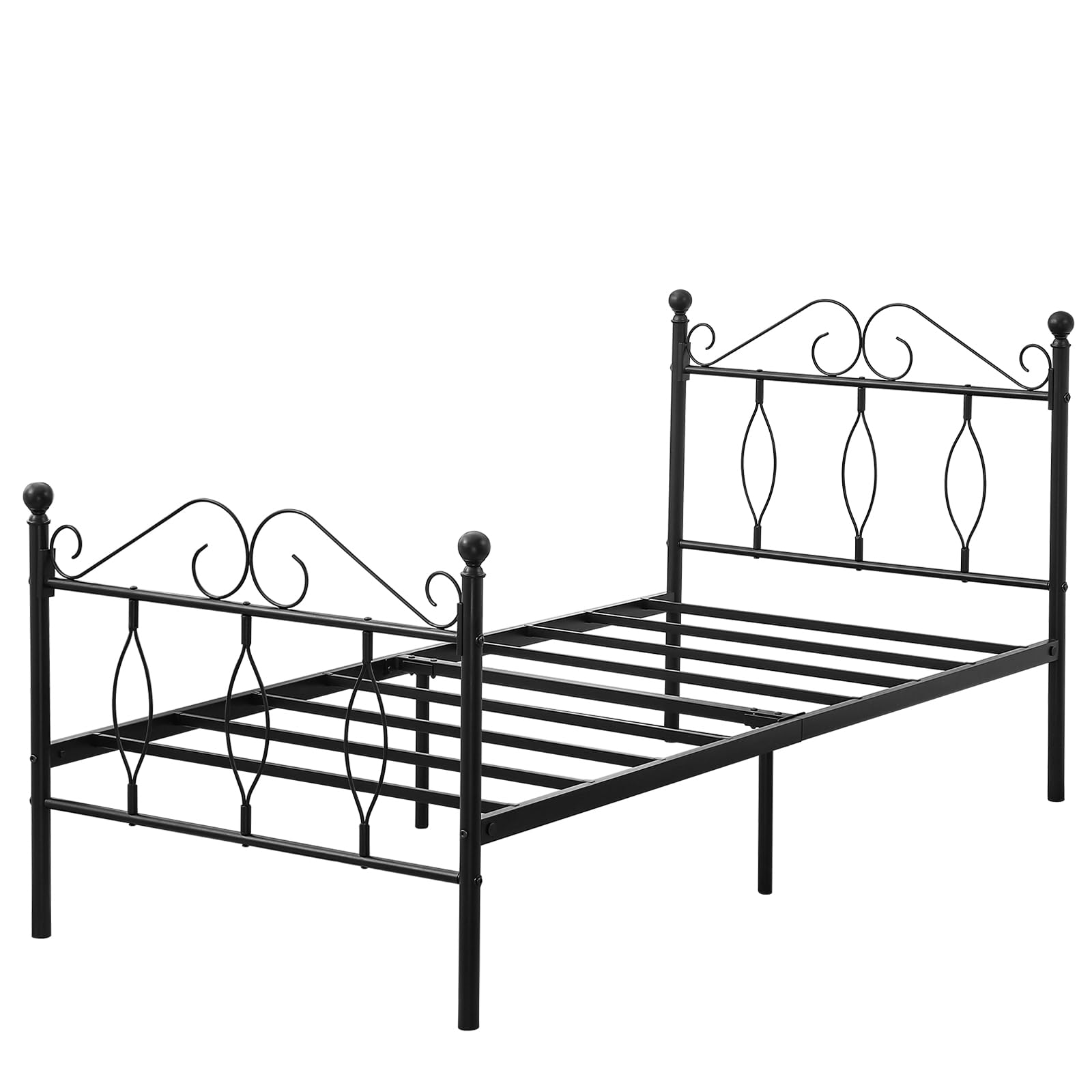 Jolof Store 3ft Single Metal Bed Frame – Modern Iron Design with Storage