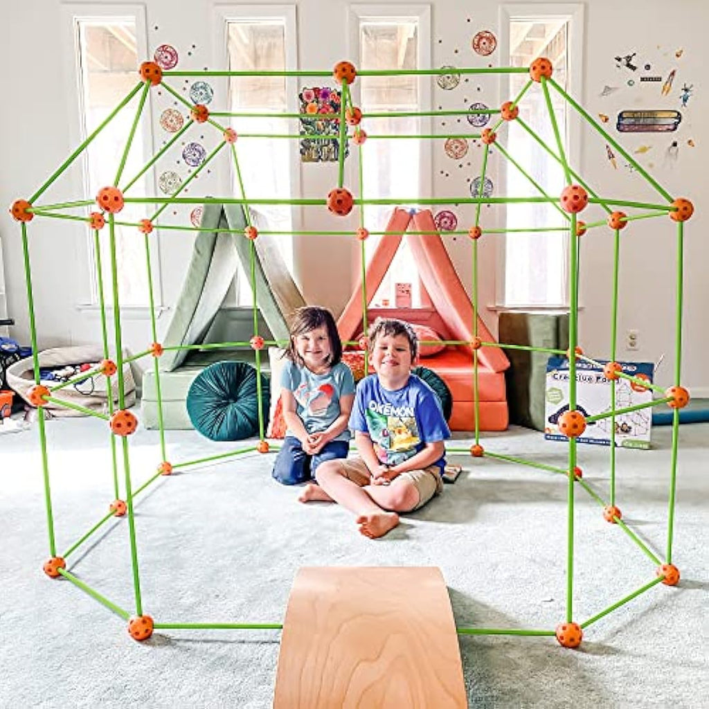 Kids Fort Building Kit – 130 Piece STEM Construction Toy Set