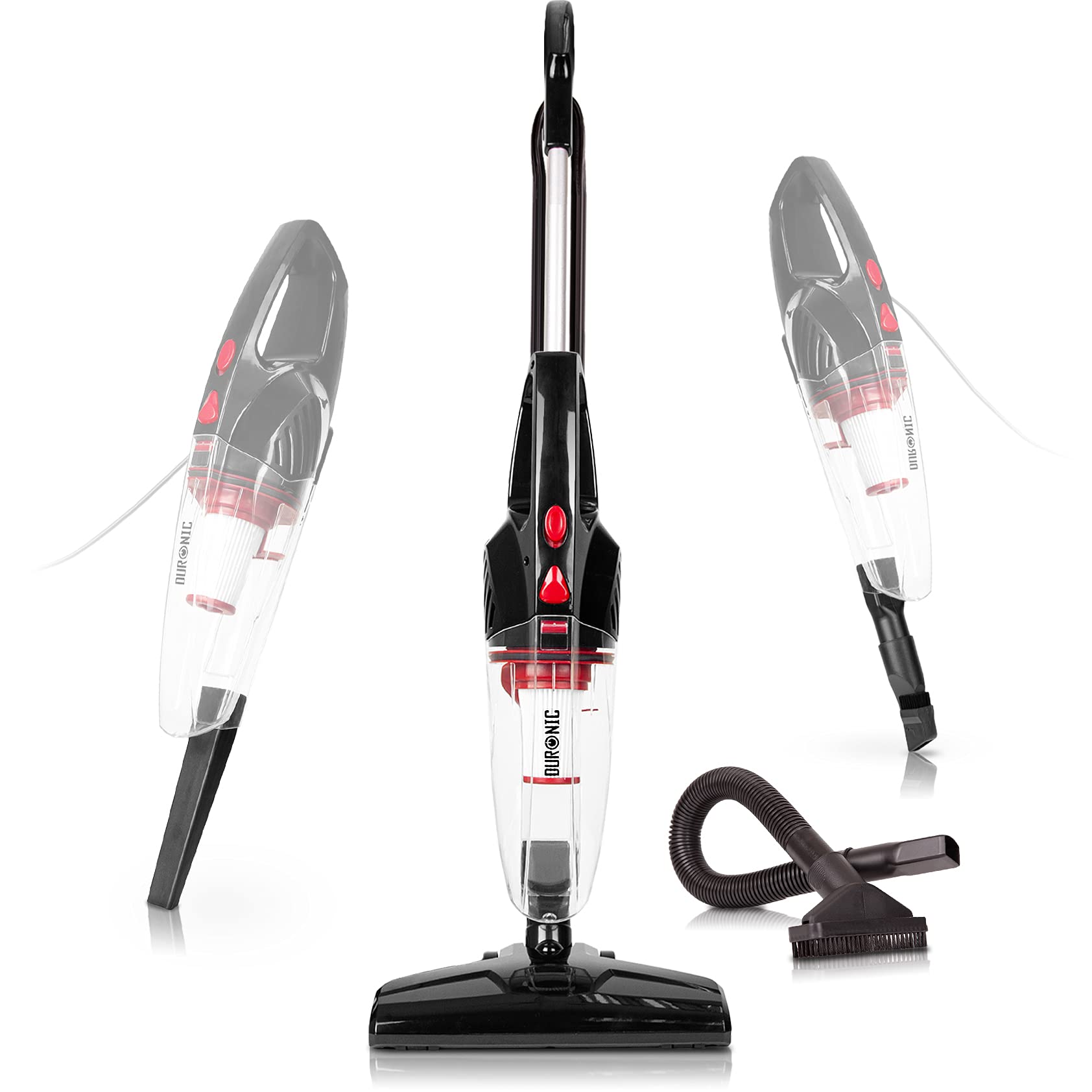 Duronic VC8 BK 2-in-1 Stick Vacuum Cleaner | Lightweight HEPA Handheld