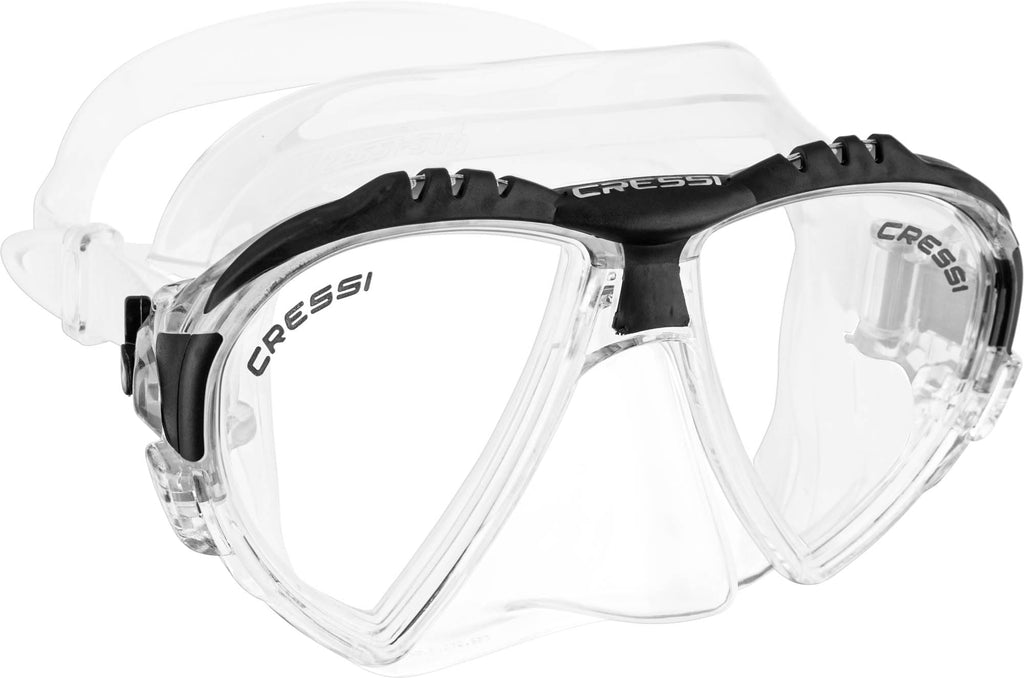 Cressi Matrix Snorkeling Mask – Low Volume Silicone Scuba Mask, Clear