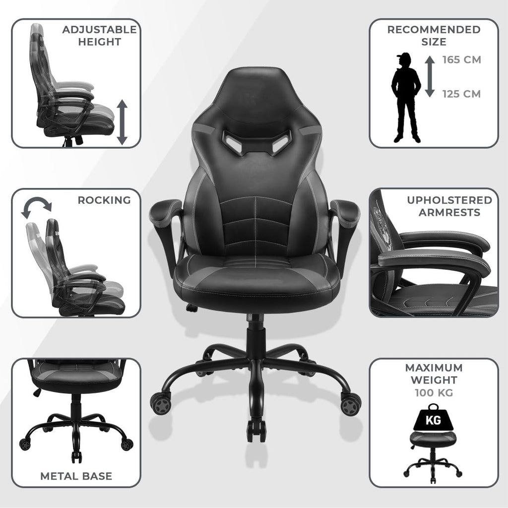 Subsonic Harry Potter - Junior gamer chair - Gaming office chair Black and gold - Official License - image 5