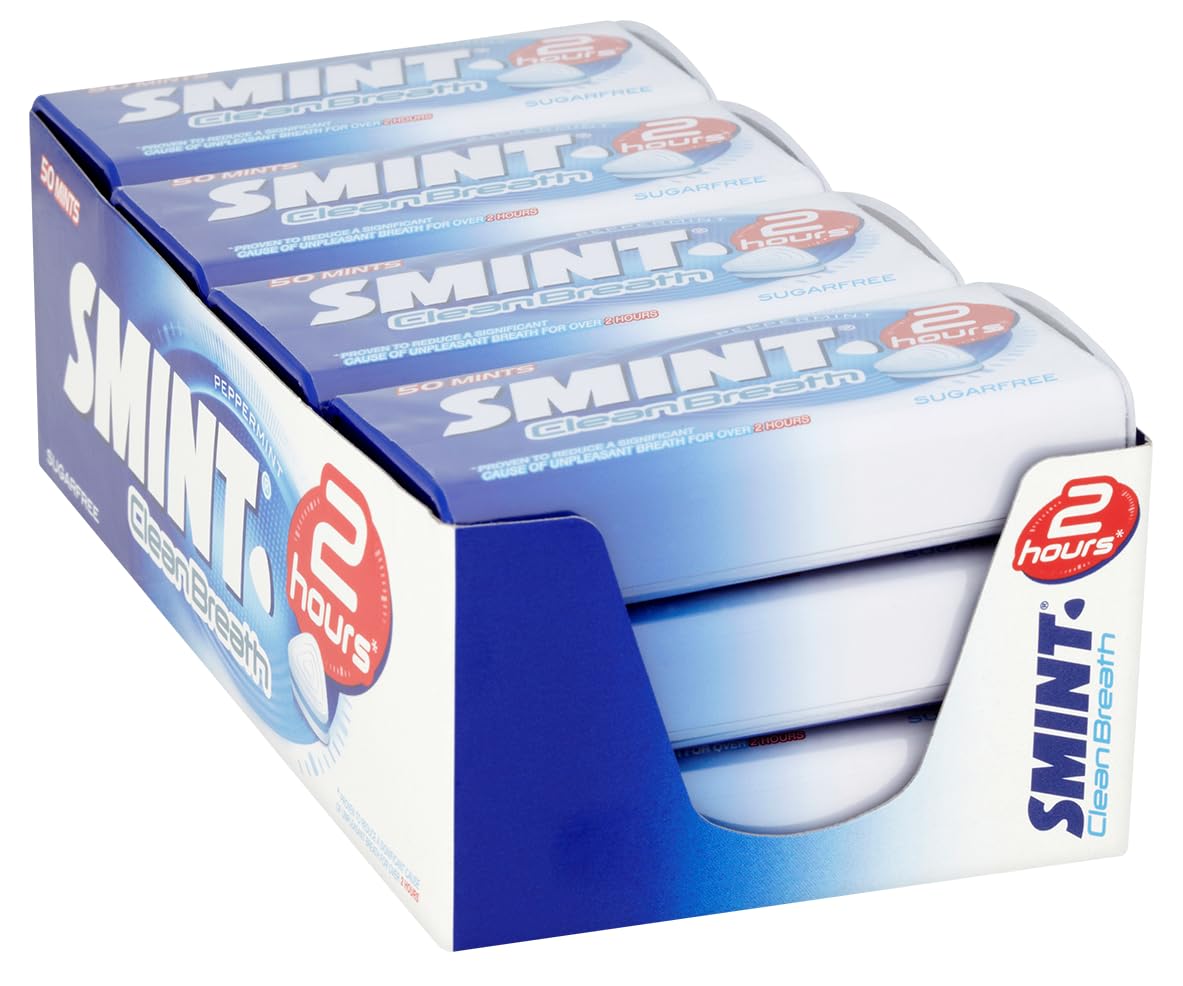 Smint Sugar Free Peppermint Mints – 2 Hour Clean Breath – 12 Tins