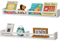 Gieanoo Nursery Book Shelves | Set of 2 White 80cm Solid Wood Floating Shelves