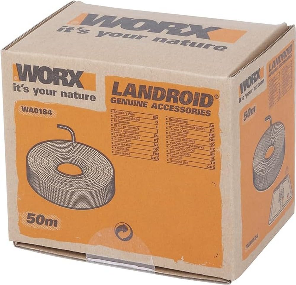 WORX WA0184 Landroid Boundary Wire – 50m Sturdy Robotic Mower Cable