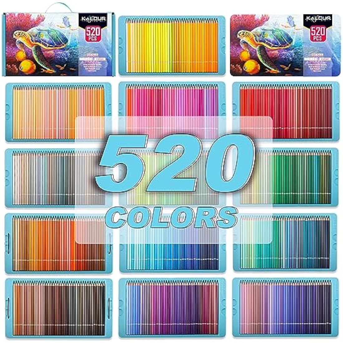 Kalour 520 Colouring Pencils Set | Soft Core Art Drawing Pencils