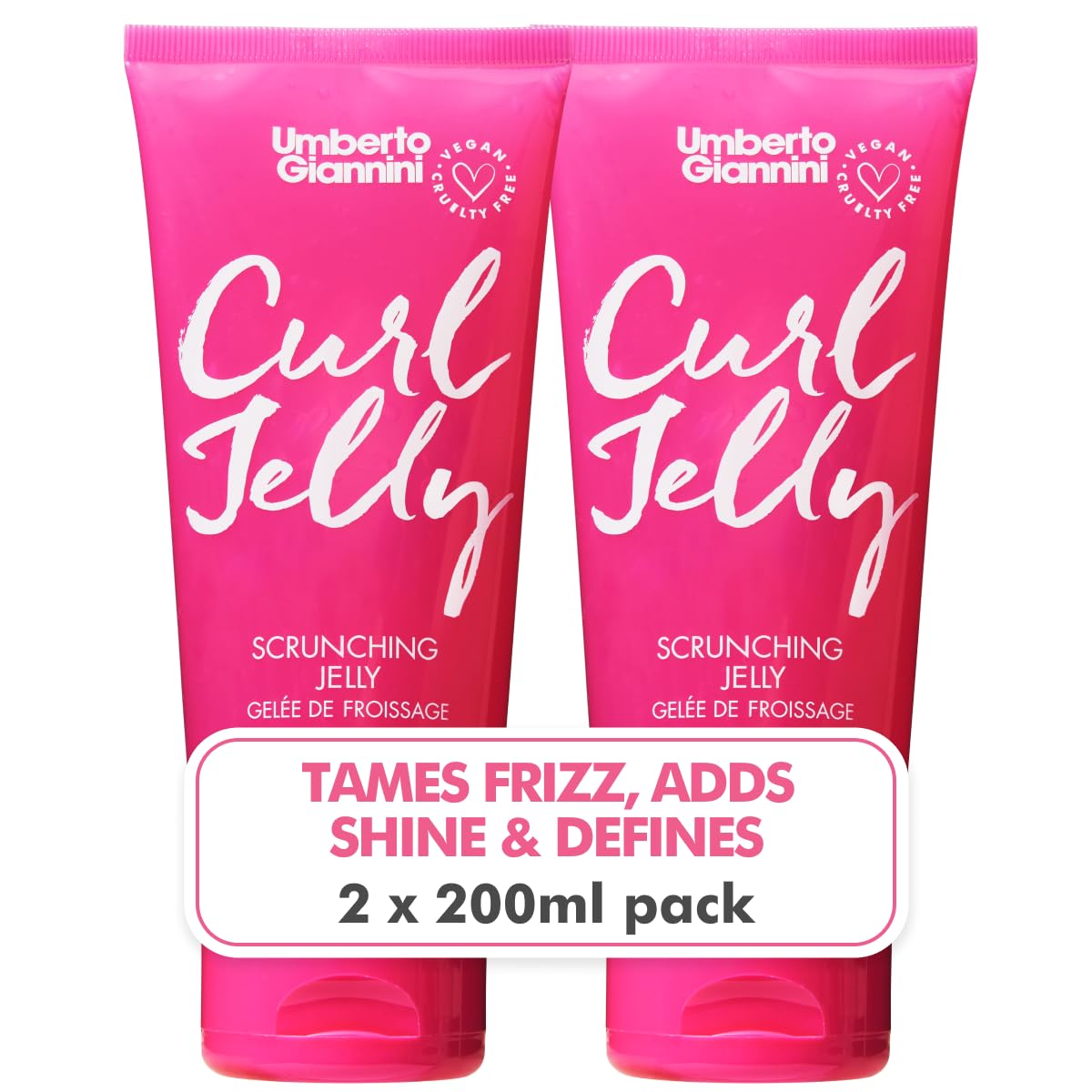 Umberto Giannini Curl Jelly – Frizz Control Styling Hair Gel (2 Pack)