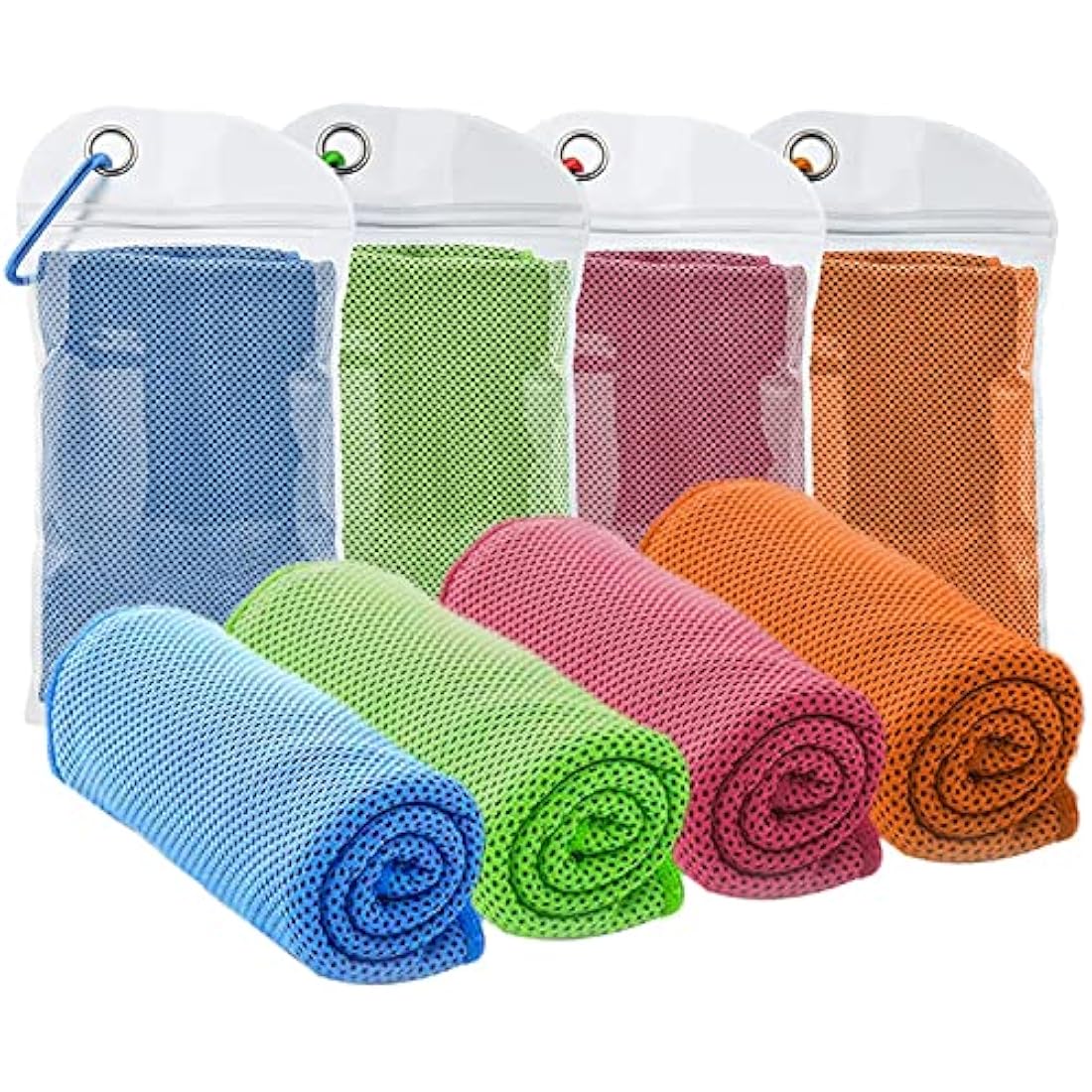 Cooling Towel 4-Pack | Microfiber Ice Towels for Sports