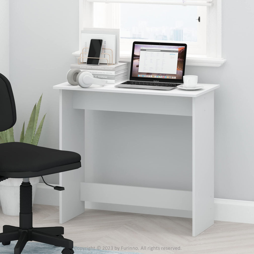 Furinno Simplistic Computer Desk – Compact Writing Table, White