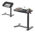 FLEXISPOT Overbed Table with Wheels, Adjustable Height Bedside Table, Rolling Laptop Desk for Bed Sofa, Small Standing Desk 60 x 40 cm