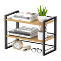 Desk Shelf Organizer, 2 Tier Desktop Bookshelf for Office Desk Storage - image 1