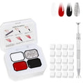 AIJIMEI Ombre Gel Nail Polish Set - 4 Colors with Sponges & Pen