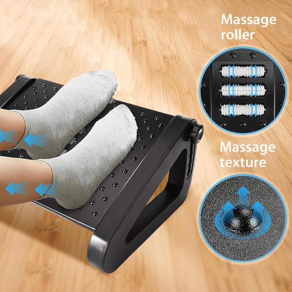 Roysmart Foot Rest Desk, Height-Adjustable Footstool, Ergonomic Footrest, Relieve Leg, Knee and Back Pain - image 5