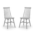 Julian Bowen Alassio Spindle Back Dining Chairs – Grey Rubberwood – Set of 2