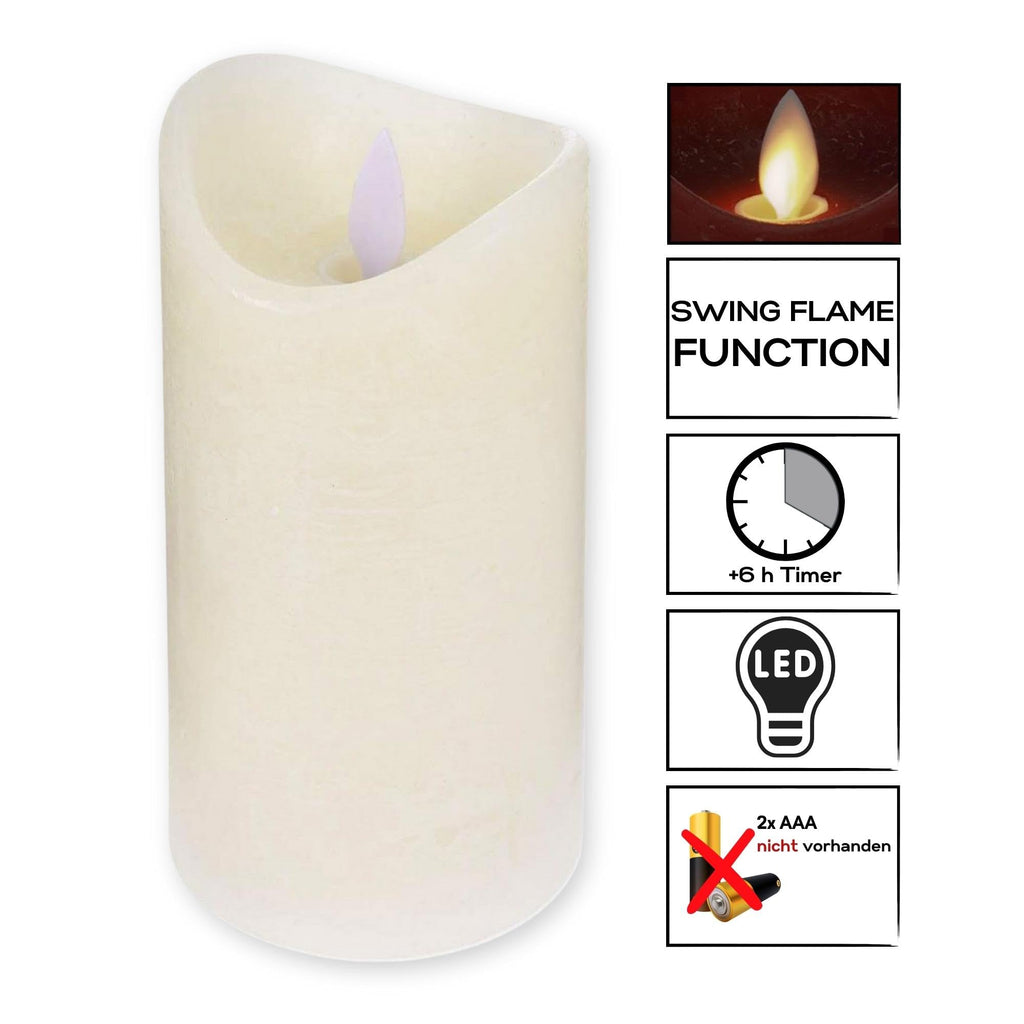 ToCi LED Candles – Set of 4 Real Wax Flameless Candles with Timer