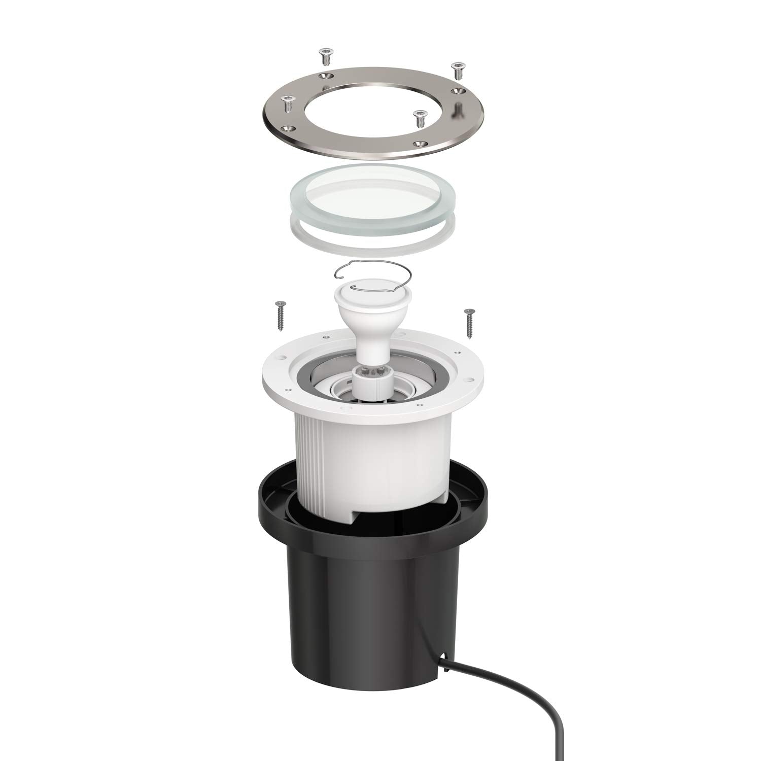 ledscom.de BOFU IP67 Swivel Recessed Floor Light – Stainless Steel Round