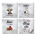 WADORN Farm Animals Kitchen Hand Towels - 4Pcs Microfiber Dishcloths