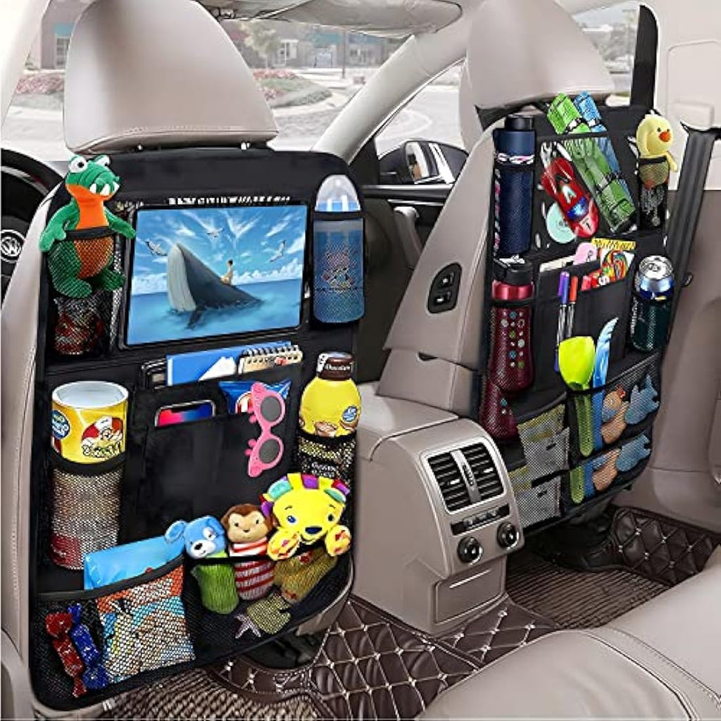 AiQInu Car Back Seat Organiser & Protector | Waterproof Oxford | 2 Pack