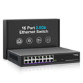 NICGIGA 16 Port 2.5Gb Unmanaged Ethernet Switch | Rack Mount Fanless