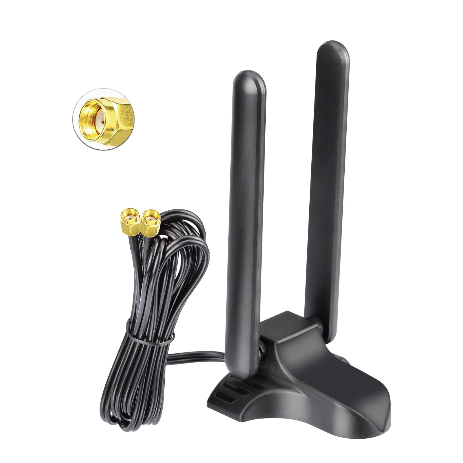Eightwood WiFi 6E Tri-Band Omnidirectional Antenna with Magnetic Base