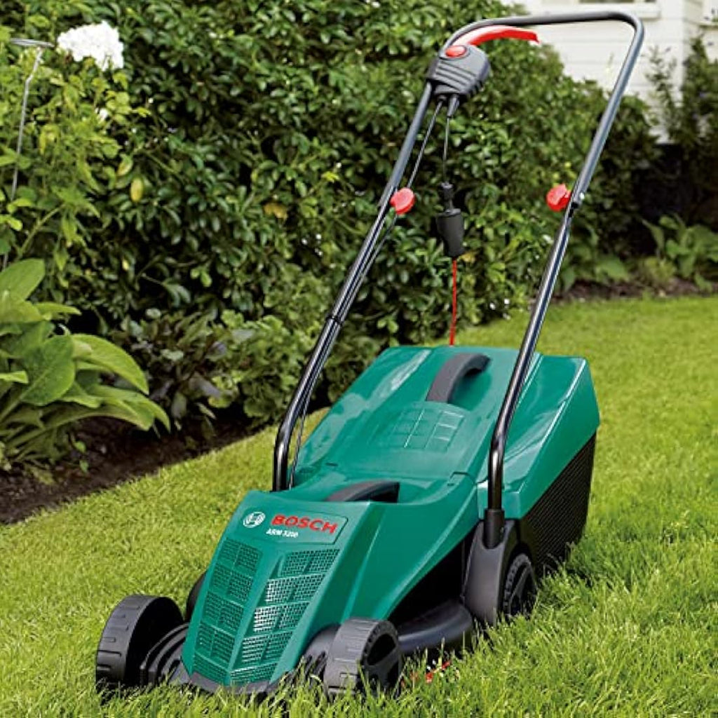 Bosch ARM 3200 Electric Lawnmower - 1200W, 32cm with Extra Blade