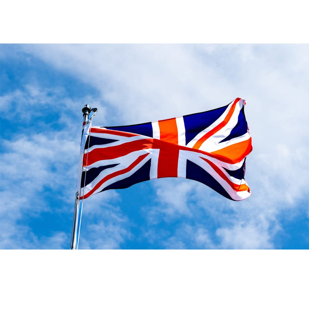 Homissor British Union Jack Flag | 3x5 Heavy Duty Cotton Sewn UK Flag