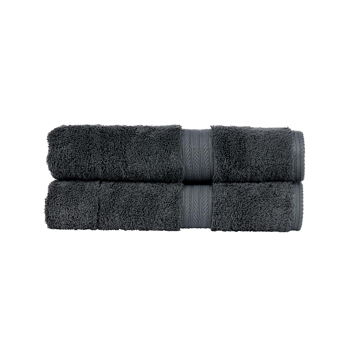 Christy Renaissance 2 Bath Towels Set | Ash Grey | 100% Egyptian Cotton Pile | Luxuriously Soft and Super Absorbent | 675 GSM - image 1