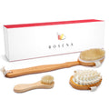 Dry Brushing Body Brush Set – Natural Boar Bristle Kit