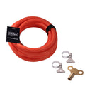 Fordle 5m Radiator Drain Down Hose Kit - 12mm TPU Rubber with Bleed Key