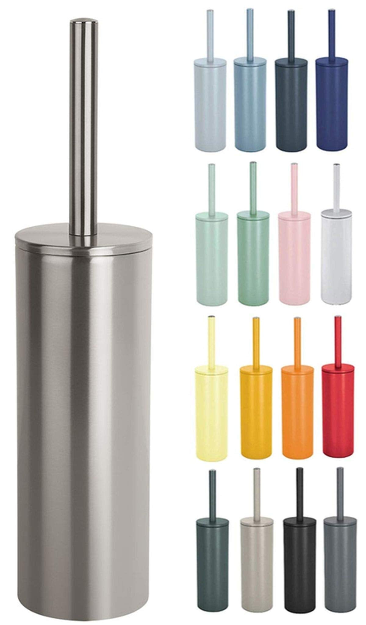 Spirella Nyo Toilet Brush | Brushed Stainless Steel - Silver Finish