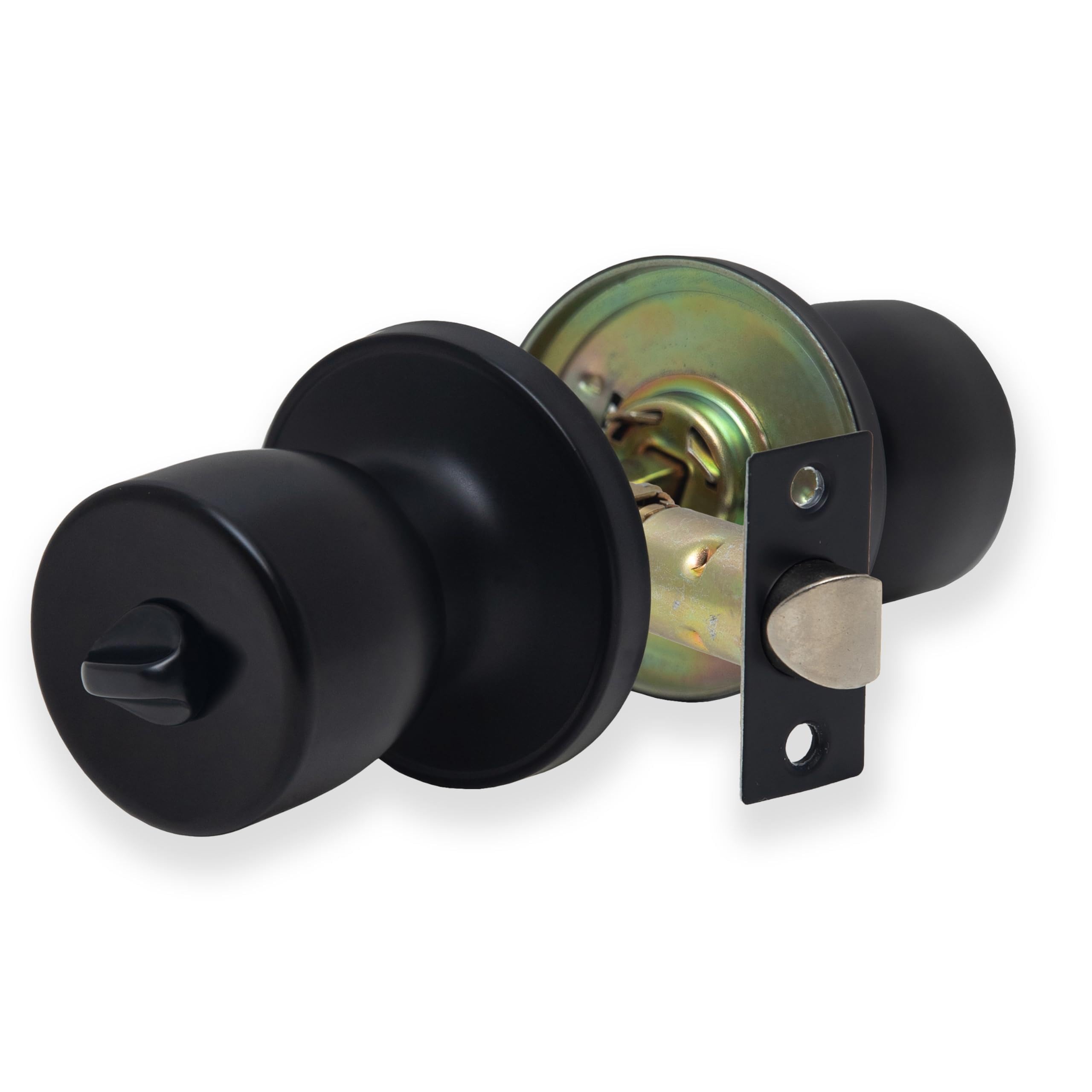 XFORT Tulip Privacy Door Knob Set | Matt Black Keyless Internal Lock