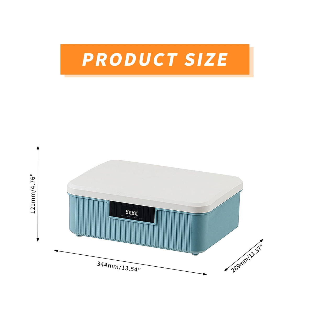 Toolzia Lockable Medicine Storage Box with Combination Lock, Hygienic Medication Storage Organizer Household Security Stash Box Lightweight Storage - image 4