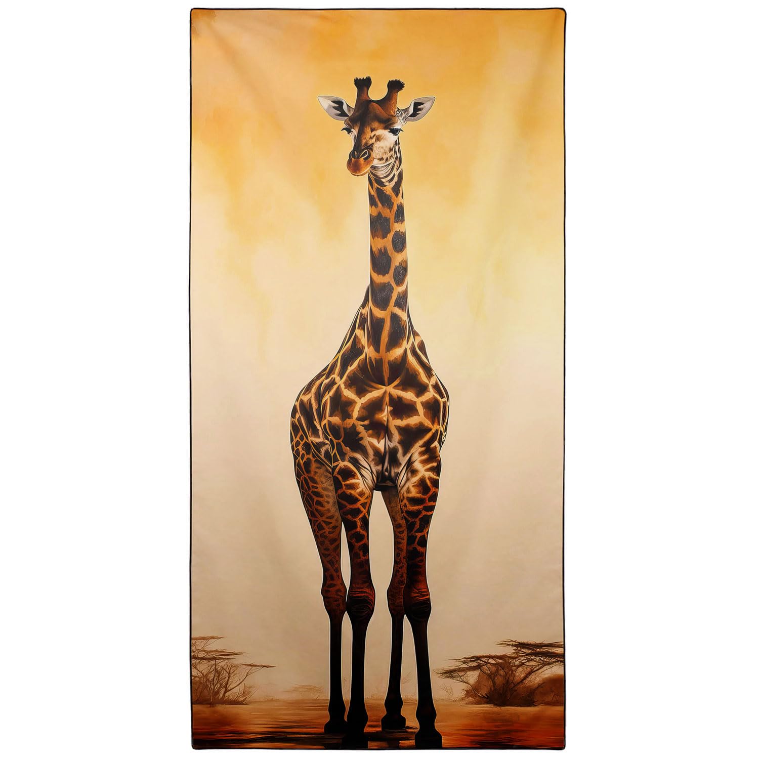 YISUMEI Giraffe Beach Towel – Extra Large Microfibre Quick Dry Sand Proof