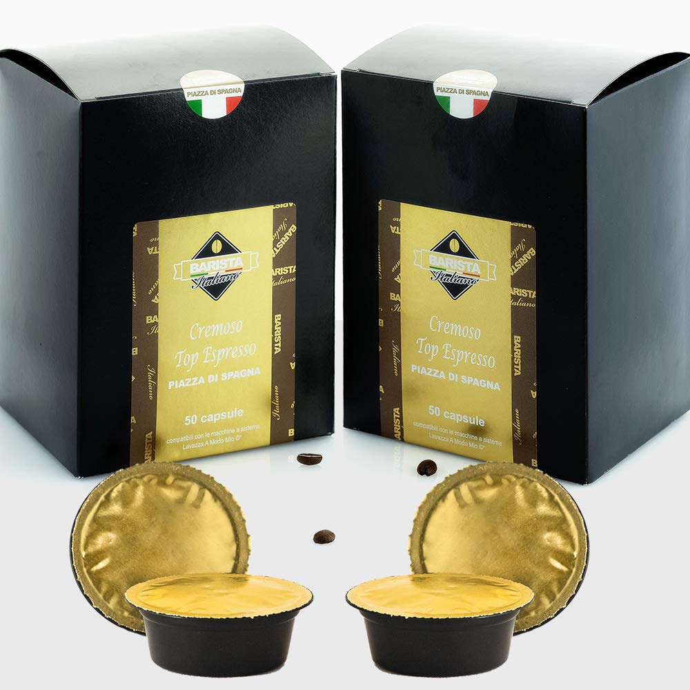 Barista Italiano Cremoso Top Espresso Capsules for A Modo Mio | 100 Pack