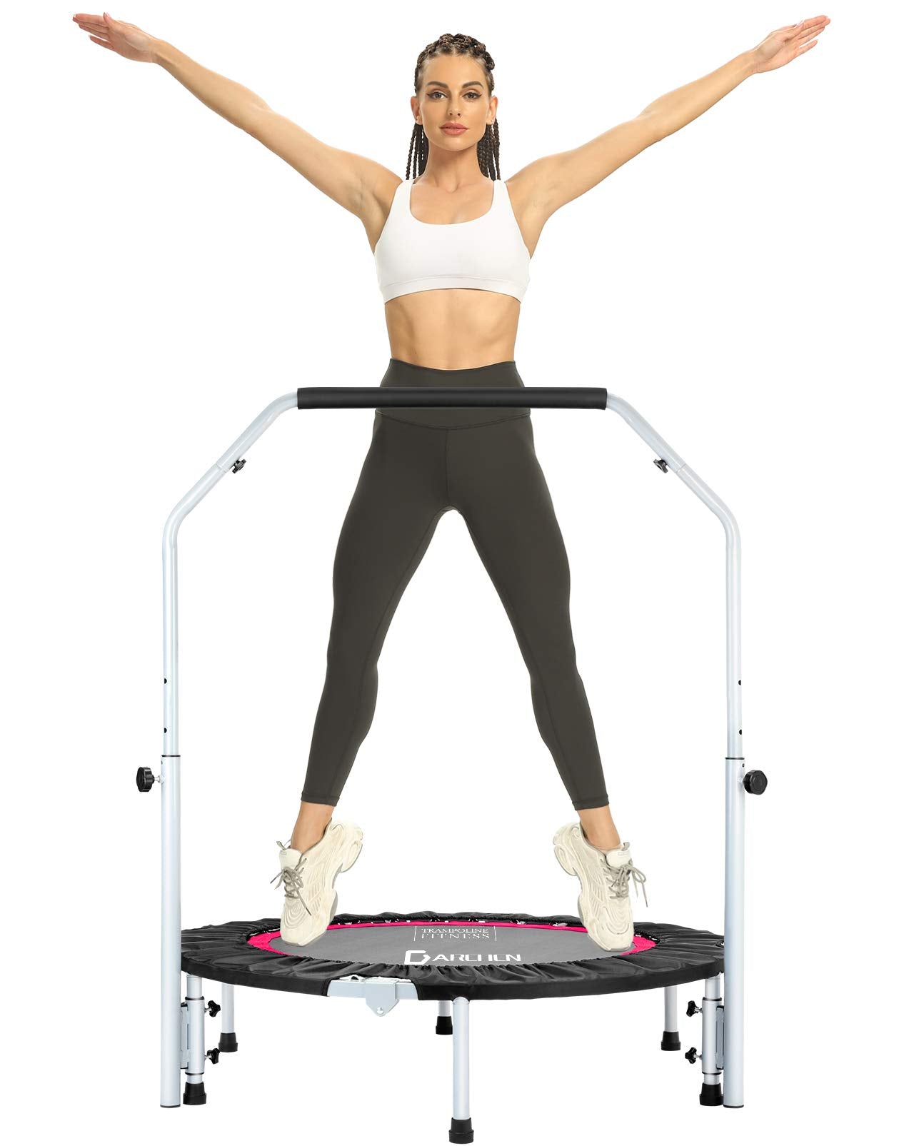 DARCHEN Mini Trampoline Rebounder - 200KG Foldable Indoor Fitness Trainer