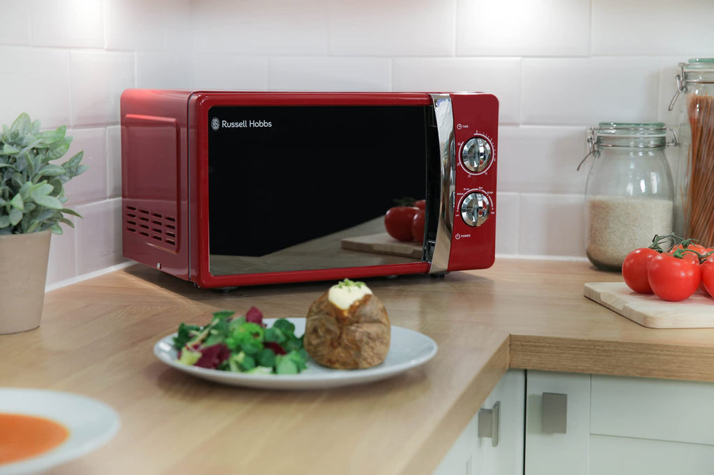 Russell Hobbs RHMM701R 17L 700W Red Solo Manual Microwave Oven