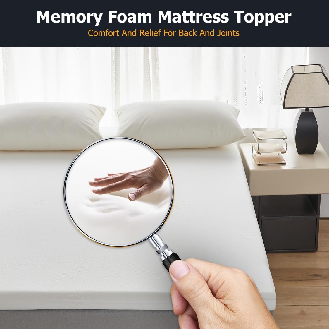 7cm Memory Foam Mattress Topper | Cooling Orthopedic Pad