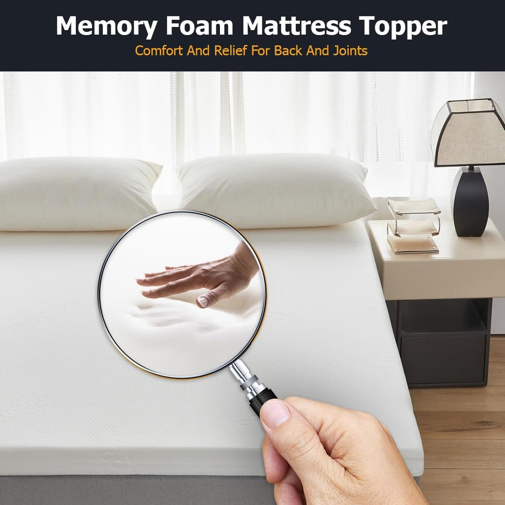 Memory Foam Mattress Topper – 7cm Cooling Orthopedic Double