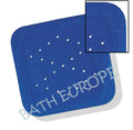 Kleine Wolke Calypso Shower Mat – Durable Blue PVC Bath Mat, 55x55cm