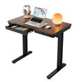 HUANUO ONE PIECE Standing Desk with Drawer, 88x50cm, Black Walnut - image 1
