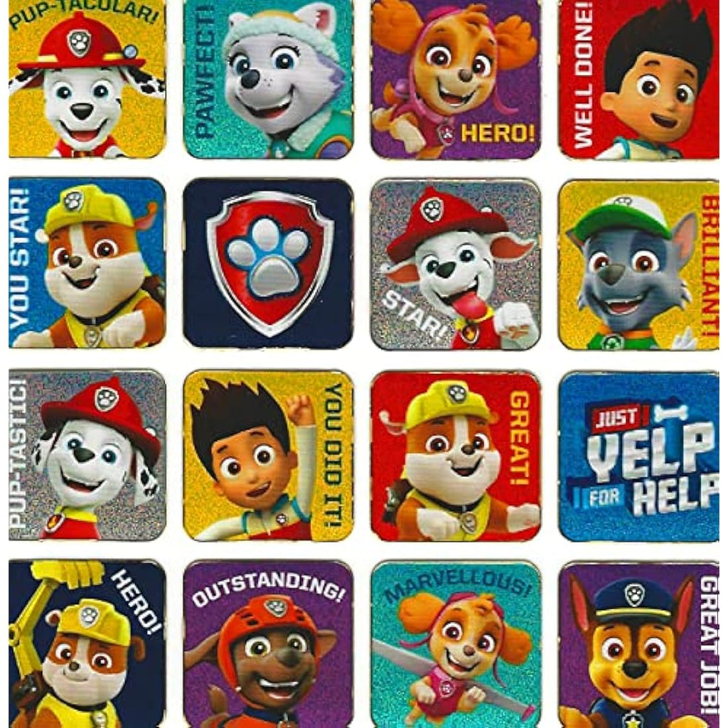 Paw Patrol Potty Training Reward Chart with Reusable Sparkly Stickers