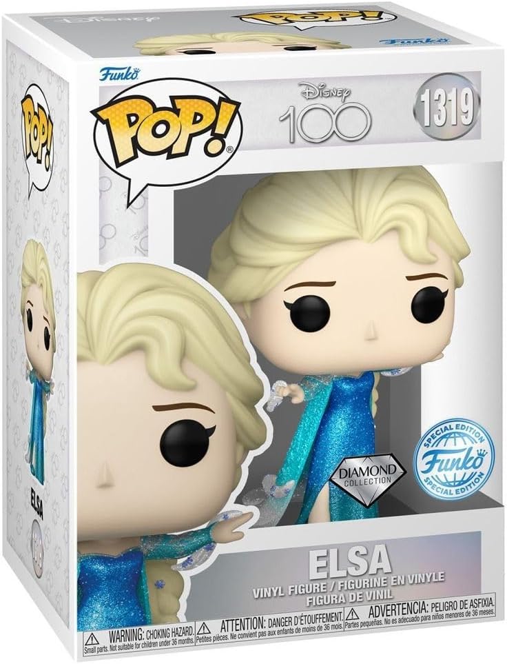 Funko Pop! Disney 100th Elsa Diamond Glitter Vinyl Figure – Snaps